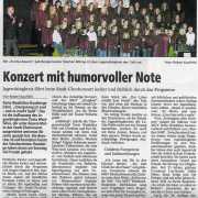 Konzert mit humorvoller Note, Copyright MINDENER TAGEBLATT / MT ONLINE 24. Oktober 2006