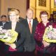 Die Chorleiterinnen Valentina Kopp und Annegret Rathert-Habbe freuen sich mit dem Vorsitzenden des Kirchbauvereins Gerhard Steinmann über den Konzerterfolg, Copyright MINDENER TAGEBLATT / MT ONLINE 15. Mai 2007