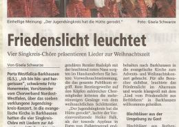Friedenslicht leuchtet Copyright MINDENER TAGEBLATT / MT ONLINE 17. Dezember 2013